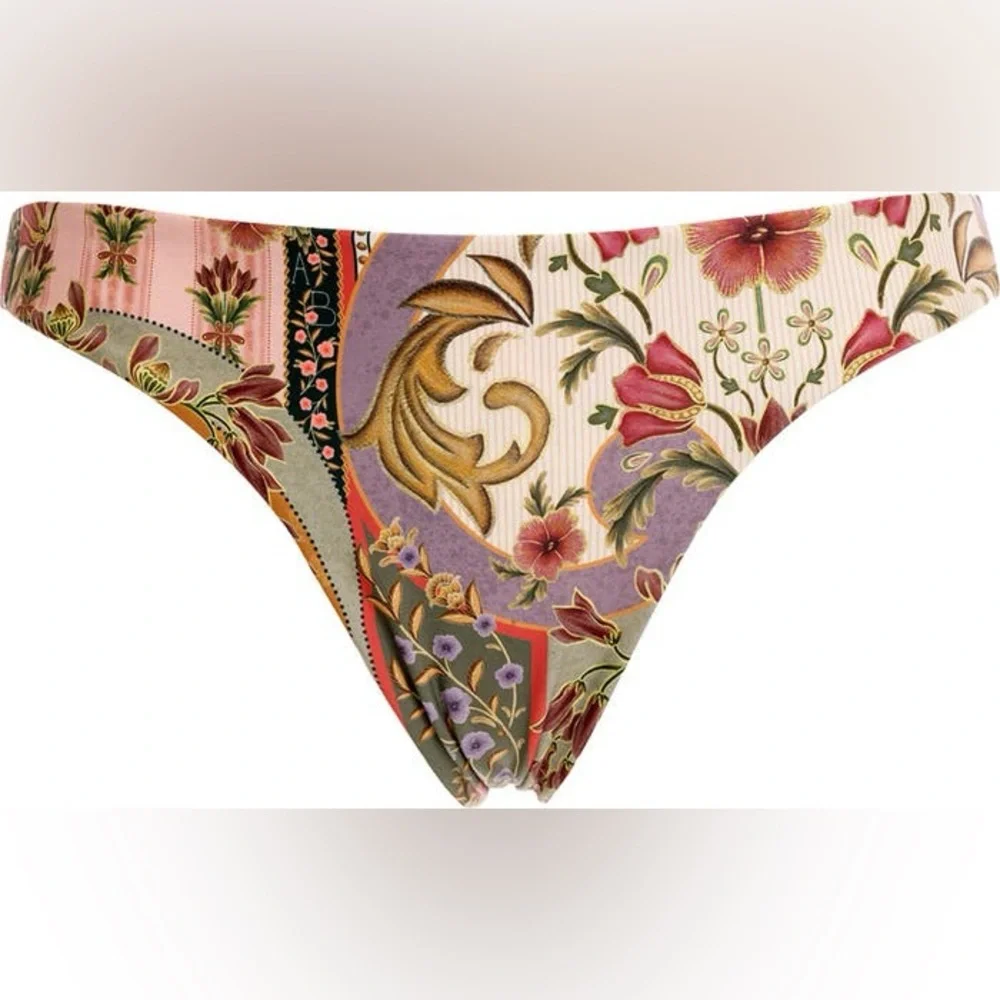 Agua Bendita Pink Floral Bikini Bottoms
